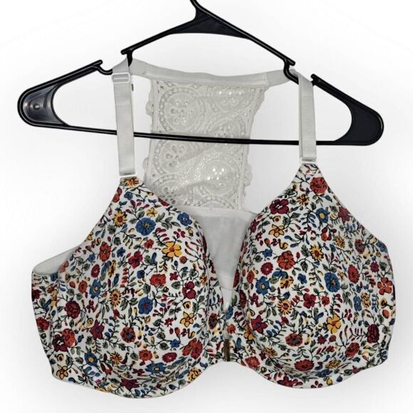 Cacique Women's Plus Size Lightly Lined TShirt Bra Floral size 44 DD - Picture 1 of 6